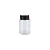 Botella de Boca Grande para Mascotas Botella Dispensadora de Sólidos y Líquidos Botella de Plástico Transparente Botella Vacía con Tapa Dispensador Sellado Botella Pequeña