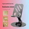 Suporte Metálico para Celular Giratório 360 Graus, Suporte Dobrável Ajustável para Celular de Mesa, Suporte Conveniente para Tablet Atacado