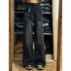 Jeans Reta Plus Size para Mulheres Baixas, Outono e Inverno, Forrado com Lã, Espessado, Novo Estilo 2026, Calças Largas Soltas