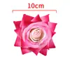 Cabeça de Flor Rosa Artificial de Veludo 10cm Tecido de Seda Flor Artificial Corsage de Casamento Decoração de Borda Enrolada Flor Falsa Atacado do Fabricante