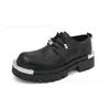 Zapatos de cuero con cordones de suela gruesa para primavera transfronterizos, zapatos formales de negocios casuales de moda, zapatos versátiles de talla grande para oficina para hombre