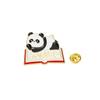 Broche de flor de panda vermelho, crachá de presente fofo, crachá de desenho animado, impressão de metal, tinta, roupas, bolsa, decorações