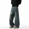Jeans vintage para hombre, pantalones rectos holgados de pierna ancha estilo American high street, marca de moda, pantalones casuales elegantes y de corte limpio