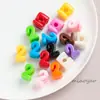 Acrílico Agujero Grande Letras Inglesas A Través del Agujero Cuentas DIY Hecho a Mano Bolso Colgante Pulsera Cadena de Teléfono Móvil Llavero Accesorios de Joyería