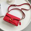 2024 Vintage Floral Tabby 26 Bolso Baguette Cuero Genuino Bolso Francés de Axila Un Hombro Cruzado Bolso de Mujer Elegante
