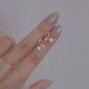 Pendientes de perlas cruzadas con diseño de nicho de circón exquisito japonés y coreano, pendientes sencillos con agujeros cuadrados pequeños para las orejas, pendientes con clip para las orejas