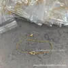 Colar Fred de Alta Versão com Fivela Horsebit Totalmente Cravejado de Diamantes Pingente em Forma de U Feminino Tamanho Mini Banhado a Ouro 18k Fivela Náutica Corrente para Clavícula