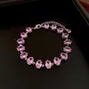 Pulsera Ovalada de Zirconia de Lujo Ligero de Gama Alta para Mujer Moda Dopamina Pulsera Versátil Pulsera de Temperamento de Nicho Europeo y Americano para Mujer