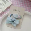 Pom.Kr Clip para el Cabello de Nuevo Estilo con Forma de Corazón Tela Hecha a Mano Clip para Flequillo Lateral de Niños Goma Elástica para el Cabello