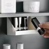 Armário Espelhado Caixa de Armazenamento Sem Furos Multiuso Porta-maquiagem Cosméticos Produtos de Cuidados com a Pele Rack de Armazenamento Caixa de Armazenamento Diversos para Banheiro