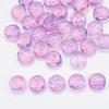 Cuentas de cristal de 12 mm con pintura degradada, hilo plano, agujero de piruleta, accesorios DIY con cuentas, cadena para teléfono móvil