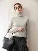 ¡Simple y de Alta Gama! Estilo Otoño/Invierno Suéter Elegante de Cachemira para Mujer Versátil de Cuello Alto Holgado Suéter de Cachemira para Mujer