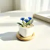 Maceta de rosa de cristal de Zibo, adorno de flor eterna de cristal, manualidad de escritorio, Día de San Valentín, Día de la Madre, Día del Maestro