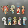 Imán de Nevera de Personaje de Ópera de Metal Maquillaje Facial de la Ópera de Pekín Imán de Souvenir Cultural y Creativo Mu Guiying Guan Yu Yang Guifei Succión Magnética