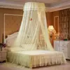 [Personalización de Textiles para el Hogar Ai Jingmei] Cúpula de Techo Mosquitero Pequeño Fresco Mosquitero para Estudiantes Mosquitero Redondo de Princesa Transmisión en Vivo