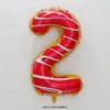Balões de Número em Formato de Rosca Estilo Americano, Balões de Sorvete, Balões de Doces para Aniversário de Bebê, Decoração de Atmosfera