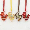 Año del Caballo Zodiaco Caballo Auspicioso Buena Suerte Colgante Pequeño Adorno para Colgar en el Coche Cubo de la Fortuna Flor de Año Nuevo Accesorios para Caja de Regalo