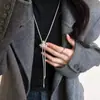 Collar de Perlas de Doble Capa Super Brillante con Borla de Diamantes Completos para Mujer 2025 Nuevo Accesible Lujo Gama Alta Cadena para Clavícula