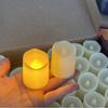 Vela electrónica LED transfronteriza boca de onda pequeña cera de té cumpleaños amor vela Navidad Día de San Valentín cera de té sin humo