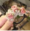 2024 Nuevo Super hada Mori cuerda para el cabello estilo coreano ins diadema tejida pastoral retro rosa perla banda para el cabello para mujer