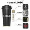 Pode ser impresso com logotipo, caneca de café de aço inoxidável 316, uso duplo, alto valor estético, caneca térmica com revestimento interno de cerâmica, caneca térmica de grande capacidade