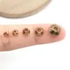 Acero Inoxidable Biselado Cuentas de Platillo Volador Cuentas Espaciadoras Accesorios Cuentas Curvas con Agujero Cuentas de Ábaco Accesorios para Joyería DIY Cuentas