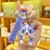 Chaveiro Criativo Fofo de Cachorro Bebendo Chá de Leite para Carro Exquisita Figura de Corgi Pingente para Mochila Bolsa Chaveiro Ornamento