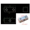 Conector de Fila de Aluminio de Cuatro Agujeros M4/M3 Pieza de Conexión de Puente de Junta Móvil Adaptador de Tira de Aluminio Rectangular Bloque de Fijación de Enlace Fábrica 1