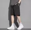 Pantalón de hombre de seda helada fino de verano, talla extra grande, suelto, ancho, plisado, pierna recta, transpirable