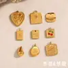 Venta Caliente Transfronteriza Europea y Americana Accesorios para Collares DIY Acero Inoxidable Chapado en Oro de 18K Gotas Alas de Amor Cereza Colgante