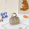 Mini Bolso de Concha para Bebé Moda Bolso Cruzado de Diamante Brillante para Niños Bolso de Joyería a Juego para Salir de Niña Billetera