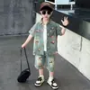 Ropa de Nezha para niños, chaqueta camisa de manga corta de verano, ropa elegante para niños pequeños, traje delgado de mezclilla de verano