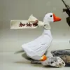 Artesanato em Madeira, Pato Seguro e Feliz, Ganso de Brinquedo DIY Feito à Mão, Presente de Aniversário para Namorada, Vamos Lá Pato