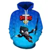 Comércio exterior Moda Primavera e Outono novo moletom impressão digital 3D masculino e feminino solto Esportes Uniforme de Baseball suéter moderno
