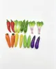 Juguetes de Comida de Simulación Verduras Berenjena Pimiento Imanes Creativos para Refrigerador Clips para el Cabello Bolsas Sorpresa Materiales Hechos a Mano Adornos de Resina Accesorios