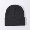 Estilo coreano Novo Chapéu de Malha Cor Sólida Chapéu Plano Outono e Inverno Chapéu Retro Dome Quente Tampa de Pulôver Ao Ar Livre Tampa Fria-úmida