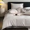 Juego de ropa de cama de cuatro piezas estilo lujo ligero de algodón de fibra larga de 60 hilos, funda de edredón de algodón puro, grado A para maternidad e infantil, funda de edredón de algodón, sábana bajera y sábana de cama