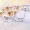 Moda Coreana Asimétricos Borla Mariposa Plata Aretes, Femeninos y Personalizados Clips para Hueso de la Oreja, Populares Aretes Super Hada