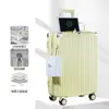 Maleta Multifuncional con Cremallera para Mujer, Equipaje de Mano de 20 Pulgadas con Ruedas Universales para Hombre, Maleta de Carrito para Viajes de Estudiantes de Gran Capacidad