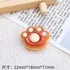 Acessórios de resina cola creme diy presilha fofa fivela de sapato decoração de joias desenho animado miau miau pão brincar