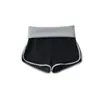 Shorts ajustados de cintura alta de doble capa para chica picante americana, para mujer, verano, nuevos, deportivos, yoga, fitness, bloques de color, ribete, shorts calientes