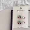 Pinzas Pequeñas de Presión para Niñas con Cuentas de Frutas Dulces Cerezas, Pinzas Laterales, Pinzas para Flequillo