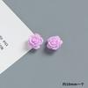 Color simulación 10MM flor rosa resina accesorios hecho a mano diy pegamento crema funda para teléfono móvil horquilla agujero material zapatos