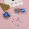 C 920832 Agulha em forma de pêra 5,5 cm Agulha de gota de água Pino de agulha de contas coloridas Agulha de alfaiataria Gadget Agulha de fixação de roupas Atacado