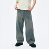 Calça jeans casual masculina APO estilo retrô americano desgastado com estampa Joker tendência masculina Joker pantalona reta solta