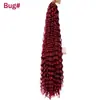 Aubes Cabello Sintético Paquete de Crochet para Cabello Onda Profunda Cabello a Granel 30 Pulgadas 120g Paquete de Cabello para Mujeres