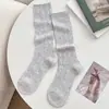 Moda Femenina Temporada Primavera y Otoño 2026 Calcetines de Algodón Absorbentes de Sudor para Pantorrilla Estilo Japonés Versátil Color Sólido Nuevos