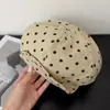Boina Octogonal de Lunares de Nicho Estilo Coreano para Mujer, Sombrero Fino Vintage Versátil que Hace que la Cara Parezca Más Pequeña, Boina de Artista Pintor de Moda