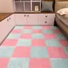 Alfombra de Piso Empalmada de Color Sólido Simple Transfronteriza Venta al por Mayor Transfronteriza Alfombra para Gatear de Bebé Alfombra de Piso Doméstica de Cobertura Total Resistente a Manchas
