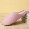 Pantuflas otoño e invierno japonesas punta abierta lavables a máquina suela de tela silenciosa pantuflas silenciosas para mujer suela suave para el hogar interior pantuflas de algodón